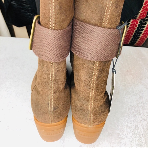 SOREL Toronto Brown Suede Wedge Boots Waterproof 8 - Picture 3 of 10